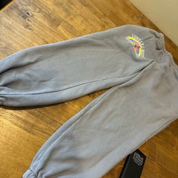 Lonely Ghost Elementary Grey Sweatpants Rainbow Lounge Wear Streetwear - Picture 5 of 13